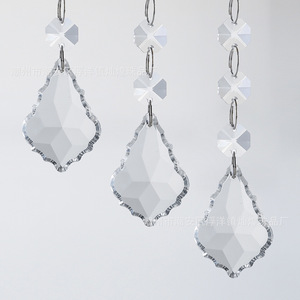 Colgante de Hoja de Arce Acrílico Transparente Facetado, Adorno para Boda, Abalorio DIY, Hecho en Chaozhou - Product Image 3