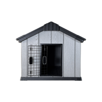 Kenda 100% Recycelbare Öko-Harz Hundehütte Feuchtigkeits- & Schimmelresistent Doppelwandige Outdoor-Tierbox