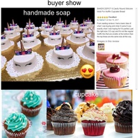 Moule rond en résine silicone 6 cavités, pour muffin, pain à cupcake, savon fait main, dessert, DIY bricolage, 6 cavités