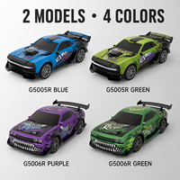 Voiture RC 4x4 de drift avec pneus doubles, lumières LED, commande proportionnelle 2,4 GHz, jouet de course télécommandé rechargeable