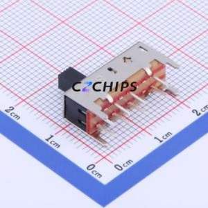 SS23H37L5 Slide Switch Through hole Component (THT) Switch Double Pole Three Throw Rectangle Pin Header PC Pin 19.5mm - Product Image 1