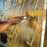 Rouleau de feuille d'or imitation 0,15x75m de largeur, personnalisable pour la dorure de meubles