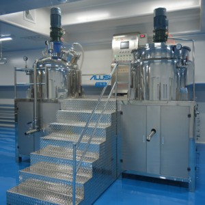 Mezclador homogeneizador tipo fijo de 1000L, equipo para hacer emulsión corporal, mezclador para hacer crema, mezclador emulsionante homogeneizador al vacío - Product Image 2