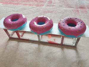 Sculpture d'art de beignet givré brillant surdimensionné affichage géant de vitrine de boulangerie de résine pour la décoration de <span class=keywords><strong>magasin</strong></span> de bonbons - Product Image 5