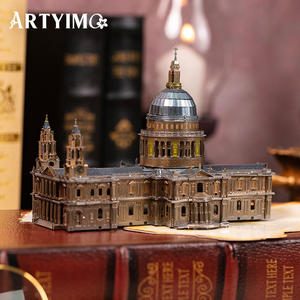 ARTYIMO Cathédrale de Saint-<span class=keywords><strong>Paul</strong></span>, Puzzle 3D en métal, Modèle architectural, Kit d'assemblage de blocs de construction, Journée de <span class=keywords><strong>la</strong></span> Terre, Noël, Vente en gros - Product Image 3