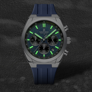 Orologio Cronografo da <span class=keywords><strong>Uomo</strong></span> NAVIFORCE 8080 Blu, Produttori di <span class=keywords><strong>Orologi</strong></span> di Guangzhou Cina, Orologio Impermeabile con Cassa in Metallo, Design Unico - Product Image 5