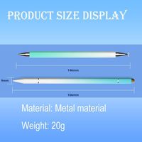 Stylo tactile Wenku 3 en 1 avec pointe en tissu microfibre, pointe à bille et pointe de précision, stylet magnétique en métal pour tablette et téléphone 146 mm