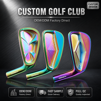 Têtes de fers de golf forgées CNC personnalisées avec logo couleur, droitières, pour hommes, type Cavity Back