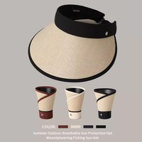 Chapeau de soleil pliable à calotte creuse, imprimé sérigraphié, protection UV, pour l'été, la plage, le cyclisme et les activités de plein air, avec large bord et protection faciale