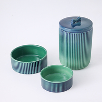 Bol en céramique pour animaux de compagnie, pot à dessert, plat de rangement, compatible lave-vaisselle et micro-ondes, matériau de qualité alimentaire, design moderne pour chiens et chats