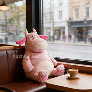 <span class=keywords><strong>Peluche</strong></span> Super Morbido Personalizzato, Mucca Rosa Seduta, Adorabile Animale Imbottito Ponderato, Crea la Tua Linea di <span class=keywords><strong>Peluche</strong></span> - Product Image 4