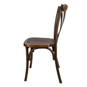 เก้าอี้รับประทานอาหารแบบไขว้หลังไม้โอ๊คสีเข้มสีกากีเข้มสำหรับโรงนาจัดงานแต่งงานงานเลี้ยงห้องนอนโรงเรียนโรงแรม - Product Image 3