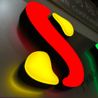 Lettres lumineuses acryliques 3D brillantes personnalisées en acier inoxydable coloré