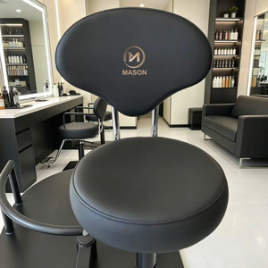 Poltrona da Barbiere Regolabile Girevole Pieghevole Personalizzabile con Seduta in Spugna ad Alta Densità Design Moderno Arredamento per Salone in Metallo - Product Image 2