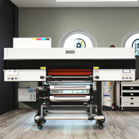 Printer UV DTF 60-cm Baru, Otomatis Penuh, Roll-to-Roll, Tinta UV CMYK+Putih, Printer Film TPU