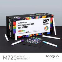 207 couleurs, marqueurs acryliques certifiés ASTM D-4236, non toxiques, écologiques, stylos à peinture professionnels pour artistes, fabriqués en Chine, modèle M720B