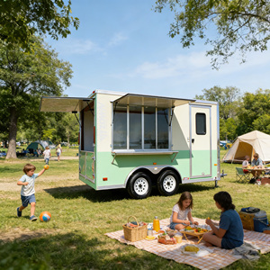 Custom Food <b>Trailer</b> Unique Shape Mobile Food Cart for Brand Customization - Product Image 1