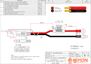 Otomotiv için sigorta tutucu uzatma kablosu ile O Ring konnektörlere kapaklı 12V SAE 2 pinli konnektör - Product Image 4