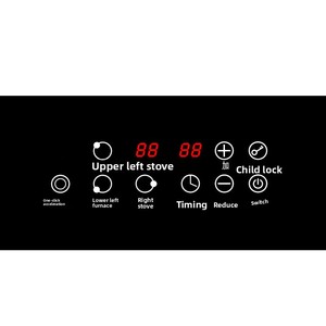 เตาเซรามิกยุโรป CE ยี่ห้อ OEM Source Manufacturers รุ่น Three Eyes กำลังไฟ 5300 วัตต์ 220 โวลต์ หน้าจอสัมผัส ฟังก์ชั่นตั้งเวลาแบบกันน้ำ หัวเตาสามหัว - Product Image 3