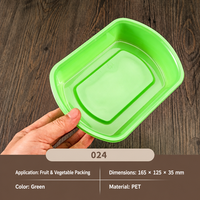 Groothandel Wegwerp Groene PET Blister Fruitbak 0,3 mm Dik Aangepaste Logoprint Verpakking voor Landbouwproducten voor Vers Fruit