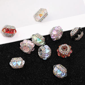 Industrie lourde amour eau avec grand trou bricolage perle roue perle plate accessoires décoratifs créatifs perles en vrac - Product Image 4