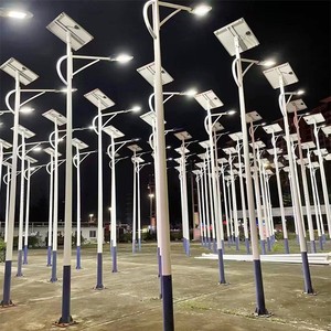 Lampadaire LED Solaire à Panneau Solaire, Corps en Fer, IP66, Blanc Chaud Doux 2700K, Détecteur de Mouvement, Garantie 10 Ans, Éclairage Routier - Product Image 3
