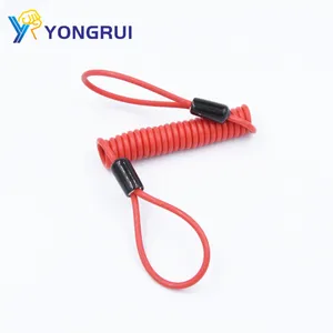红色1米细弹簧挂绳绳多功能钢缆不锈钢丝挂绳