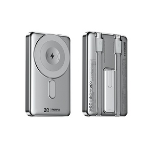 Banco de energía magnético de 10000mAh con carga inalámbrica, cable integrado, certificado 3C, batería portátil para teléfono. - Product Image 1