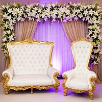 Nouvelle Chaise Trône Moderne Z7 Blanche et Dorée pour Mobilier de Maison, Hôtels, Mariages, Événements et Réceptions