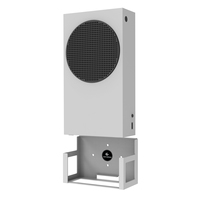 Support mural en métal Monzlteck pour Xbox Series S, compatible avec le bouton d'alimentation gauche/droite, étagère murale