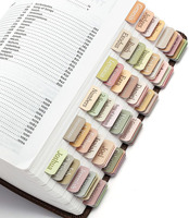 Onglets de Bible pour femmes, hommes et enfants – 75 étiquettes d'index de chapitre laminées à grand format – Autocollants pour une navigation facile lors de l'étude biblique