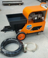 Nouvelle machine à projeter du ciment et du mortier diesel portable avec pompe et compresseur intégrés pour la construction