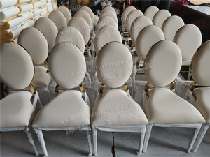 <span class=keywords><strong>2022</strong></span> Chaises de mariage modernes en velours crème avec location durable en acier inoxydable pour l'extérieur Logo de l'entreprise Salon Appartement - Product Image 3