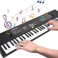 BIGFUN 61 Key Electronic Keyboard Piano Dual Speakers 8 Tones 5 Rhythms 5 Drums Percussions 6 Demos Musical Instrument with Micr