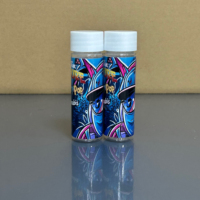 Botol Plastik Transparan Berbentuk Pipih Kapasitas Kecil 3.5g dengan Tutup Sekrup untuk Sampel Produk Mandi.
