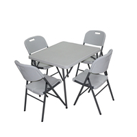 Table basse de camping pliable en plastique moderne - Empilable, légère, petite taille 88 cm pour hôpital et hôtel