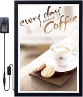 Caisson lumineux à suspension LED d'intérieur personnalisable Affichage du panneau de menu de profil en aluminium pour la publicité de restaurant Alimentation 12V