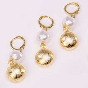 Nouvelles boucles d'oreilles pendantes bohèmes en perles d'eau douce Joolim, alliage de cuivre plaqué argent, boucles d'oreilles pendantes tendance pour mariage - Product Image 5