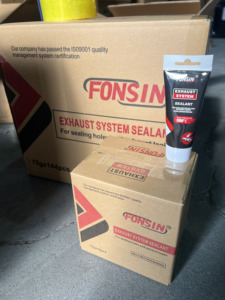 FONSIN 1100 ℃   Scellant d'étanchéité haute température 75g, pâte grise, pour les fuites des systèmes d'échappement automobile et la réparation des dommages aux joints - Product Image 5