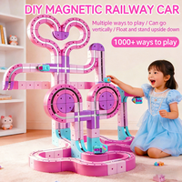 Jouet de construction de train à lévitation magnétique DIY, bloc de chargement USB, 177 pièces, rose, unisexe, NOUVEAU, le plus vendu