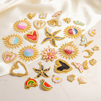 Accessoires de bijoux bricolage personnalisés coquille de soleil en acier inoxydable pour enfants bijoux de perles bricolage pour la fabrication de bijoux pour enfants