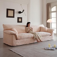 Nouveau design moderne, canapé en tissu polaire chenille, petit canapé droit pour salon, ensemble de canapés design en duvet, mobilier.