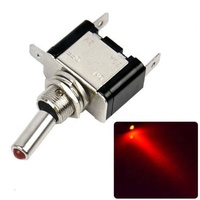 Interrupteur à bascule automatique à LED rouge ASW-07D 12V 20A 3 broches