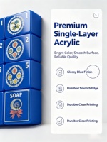 Jeu de Mahjong Américain de Luxe Bleu Klein, en Acrylique Nacré Personnalisable, Résistant à l'Usure, Surface Lisse, Cadeau Idéal pour Femme