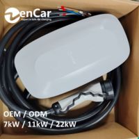 Nuevo Diseño de Estación de Carga para Vehículos Eléctricos Wallbox de 22 kW, 7 kW, 11 kW, Tipo 2, 16 A, 32 A, IP66, Impermeable, Enchufe Doméstico, Listo para Usar