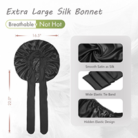 Gorro de Dormir Grande con Logotipo Personalizado, Gorro de Estilo para Mujer, Gorro de Dormir Natural para el Cabello, Envolturas de Seda y Satén, Gorro de Lujo para Cabello Rizado, Ajustable
