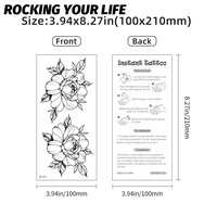 Rocking Your Life Tato Temporer untuk Anak Perempuan, Transfer Tato Temporer Tato Bunga