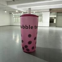Gobelet géant gonflable en PVC pour bubble tea avec ventilateur intégré et souffleur électrique pour la publicité