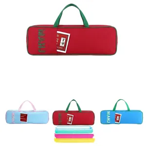 Ensemble de sacs à main Mahjong multicolores, sac de rangement étanche avec fermeture éclair et 4 porte-pièces transparents pour Mahjong américain, idéal pour les voyages - Product Image 3