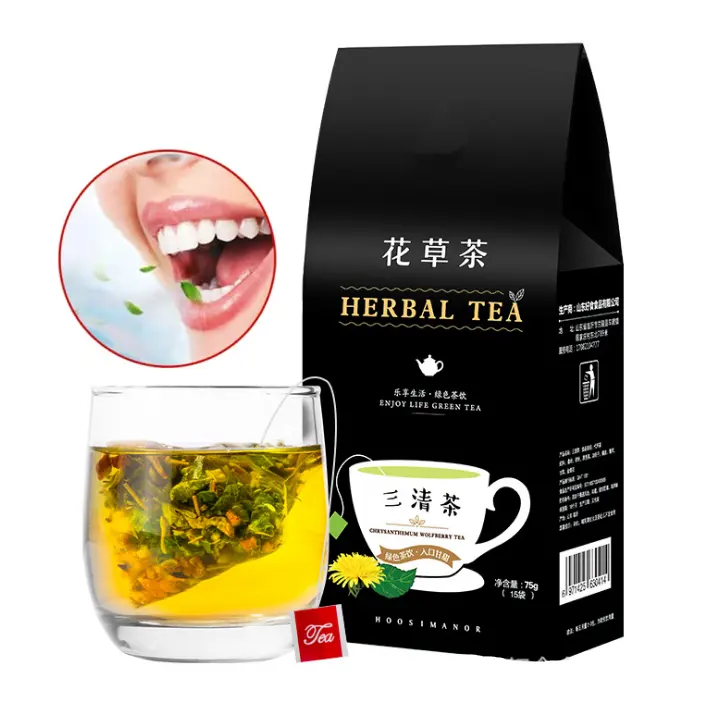 private label NATURAL MOUTHWASH sweet breath tea as breathing freshener detox drink dietary supplement